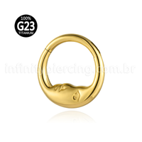 Piercing Argola Titânio Segmento Articulado Lua