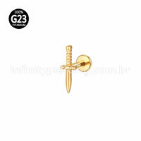Piercing Labret Titânio Espada