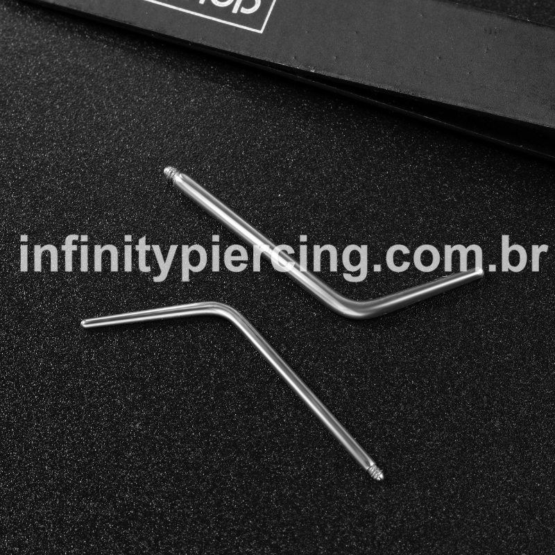 Taper Curvo Piercing Aço Cirúrgico
