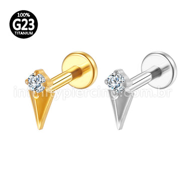 Piercing Labret Titânio Sorvete Zircônia