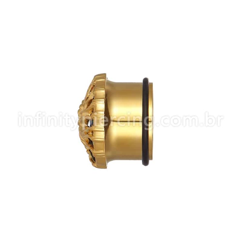 Alargador Aço Cirúrgico Gold Árvore Da Vida