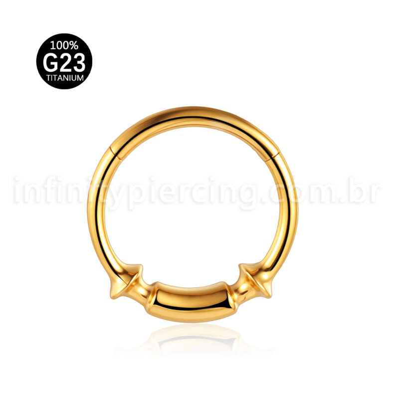 Piercing Argola Titânio Com Detalhes
