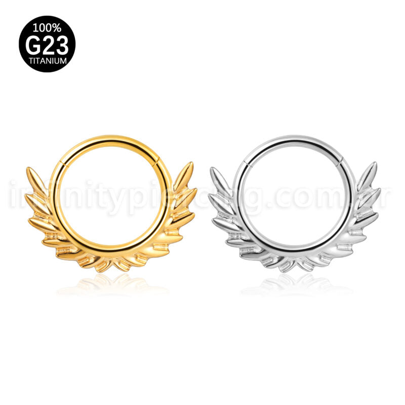 Piercing Argola Titânio Coroa De Folhas