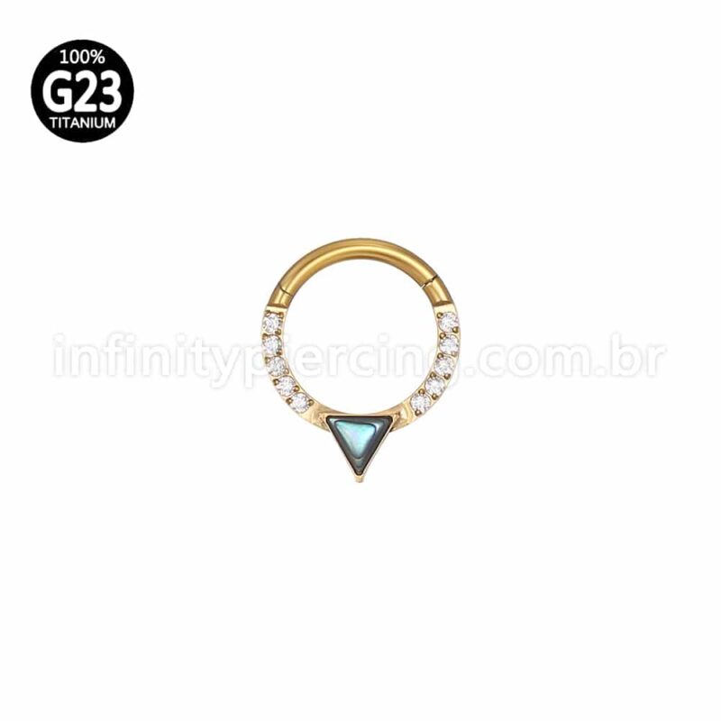 Piercing Argola Titânio Segmento Articulado Zircônia