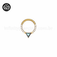 Piercing Argola Titânio Segmento Articulado Zircônia