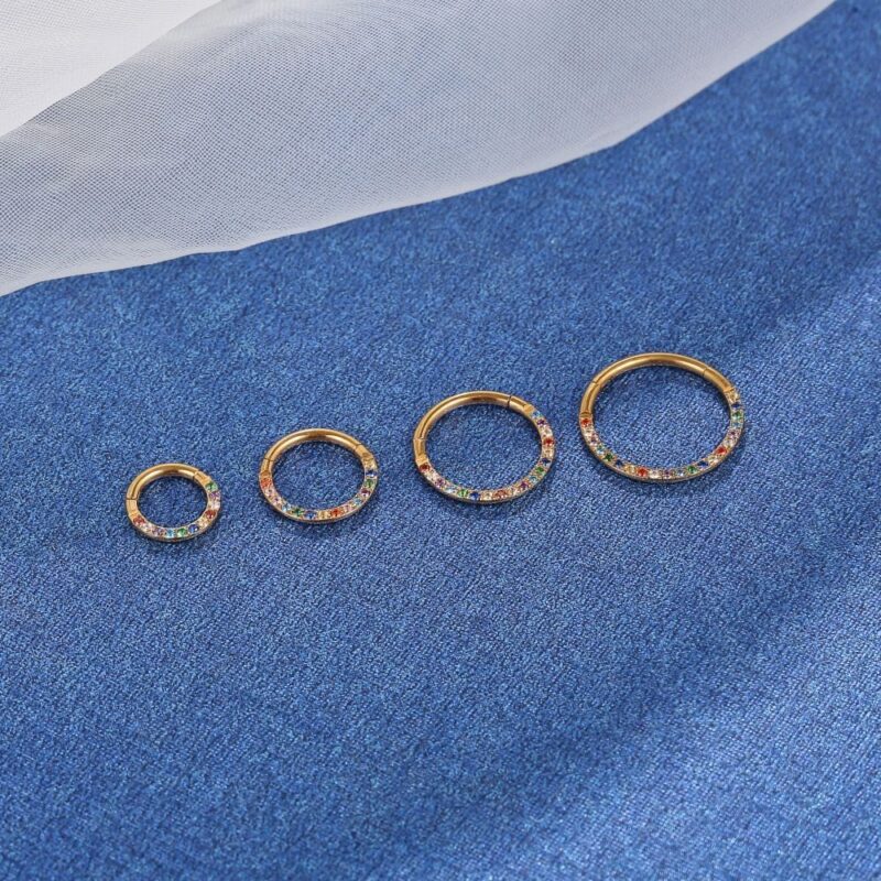 Piercing Argola Segmento Articulado Titânio Zircônia