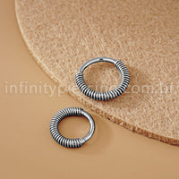 Piercing Argola Titânio Detalhe Arame