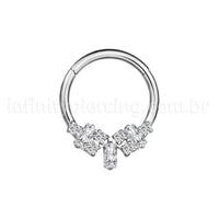 Piercing Argola Titânio Segmento Articulado Zircônias