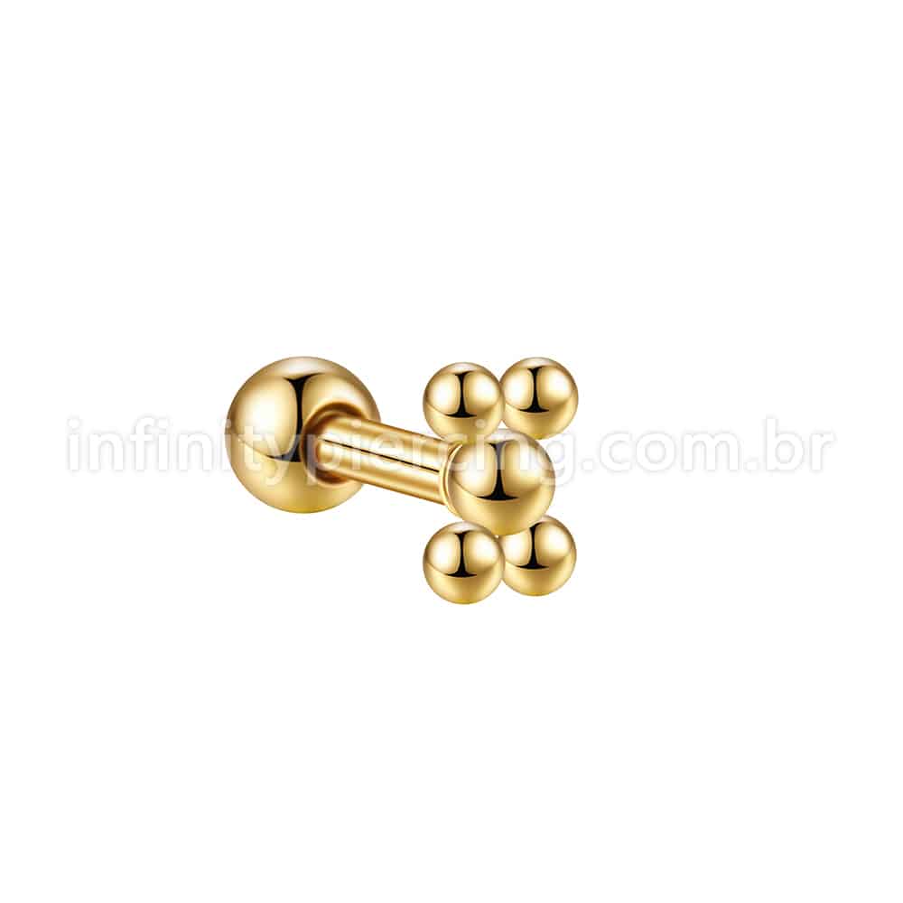 Piercing MiniBarbell Laço Aço Cirúrgico