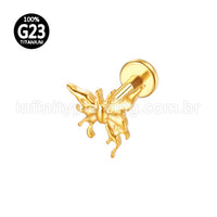 Piercing  Labret Titânio Borboleta