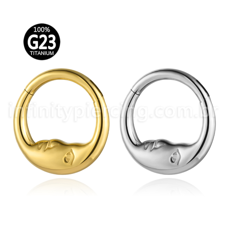 Piercing Argola Titânio Segmento Articulado Lua