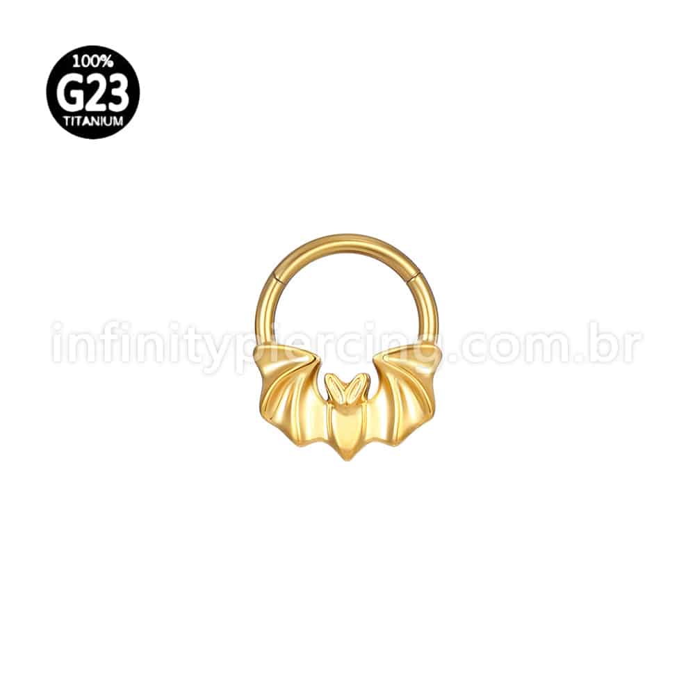 Piercing Argola Titânio Segmento Articulado Morcego