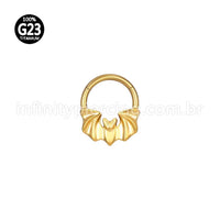 Piercing Argola Titânio Segmento Articulado Morcego