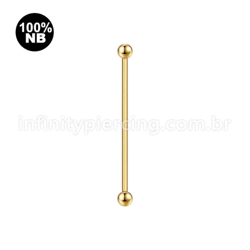 Piercing Barbell Nióbio Rosca Externa