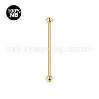 Piercing Barbell Nióbio Rosca Externa