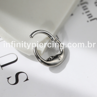 Piercing Argola Aço Cirúrgico Lua