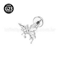 Piercing  Labret Titânio Borboleta