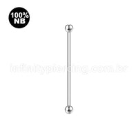 Piercing Barbell Nióbio Rosca Interna