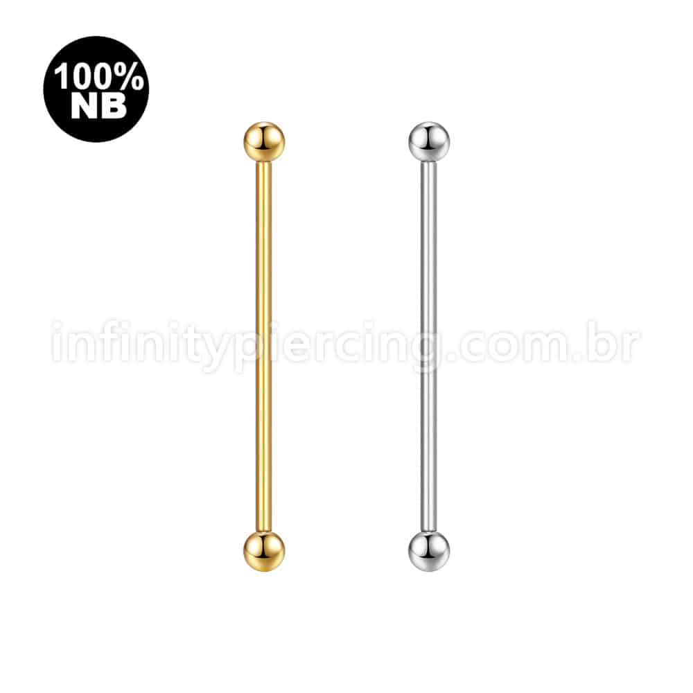 Piercing Barbell Nióbio Rosca Externa