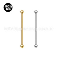 Piercing Barbell Nióbio Rosca Interna