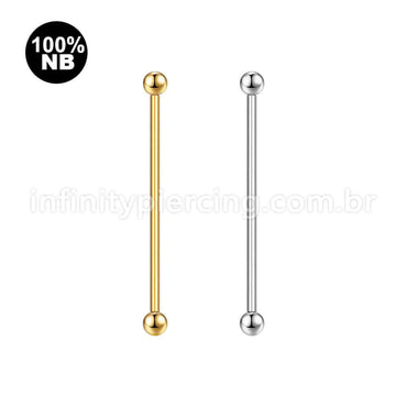 Piercing Barbell Nióbio Rosca Interna