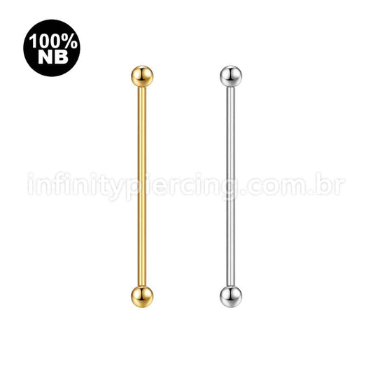 Piercing Barbell Nióbio Rosca Interna