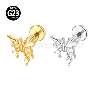 Piercing  Labret Titânio Borboleta