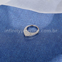 Piercing Argola Titânio Segmento Articulado Zircônia Cravejada Gota
