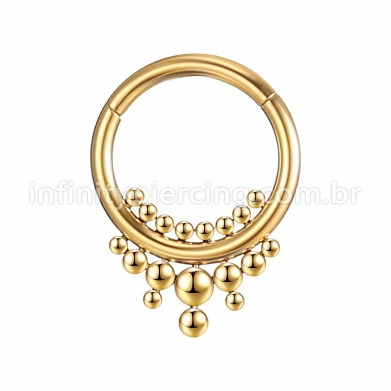 Piercing Argola Aço Cirúrgico Segmento Articulado Indiano