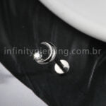 Piercing Labret Titânio Lua Zircônia