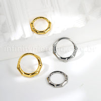 Piercing Argola Titânio Com Detalhes