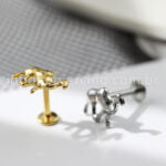 Piercing Labret Camelo Titânio