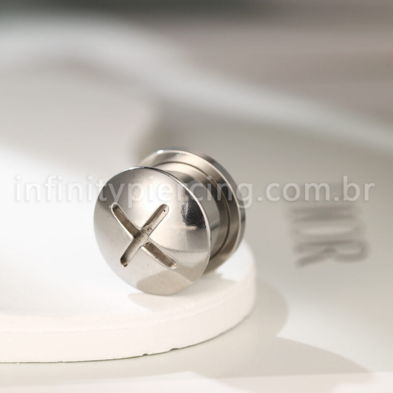 Alargador Aço Cirúrgico Topo Modelo Parafuso
