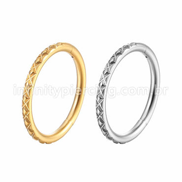Piercing Argola Segmento Articulado Aço Cirúrgico Detalhado
