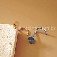 Piercing Nostril Aço Cirúrgico Caveira