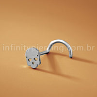 Piercing Nostril Aço Cirúrgico Caveira