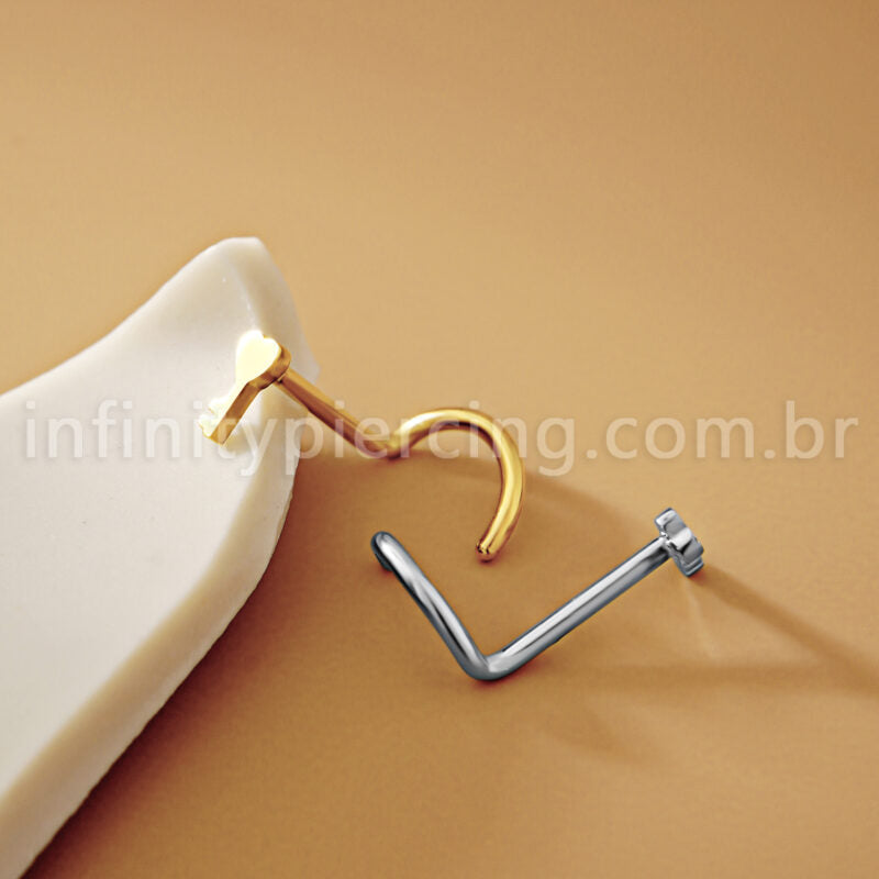 Piercing Nostril Aço Cirúrgico Chave
