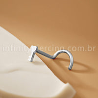 Piercing Nostril Aço Cirúrgico Chave
