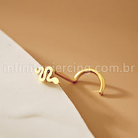 Piercing Nostril Aço Cirúrgico Cobra