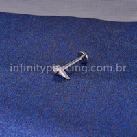 Piercing Labret Titânio Sorvete Zircônia