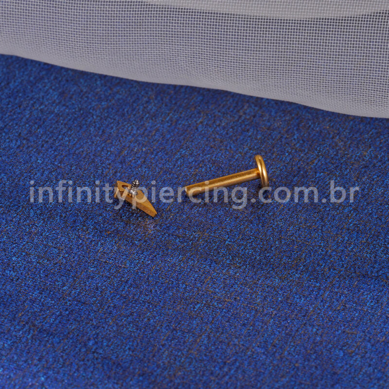 Piercing Labret Titânio Sorvete Zircônia