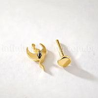 Piercing Labret Titânio Lua/Cobra