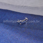 Piercing Labret Titânio Fantasma
