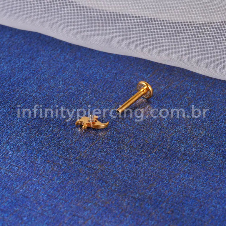 Piercing Labret Titânio Fantasma