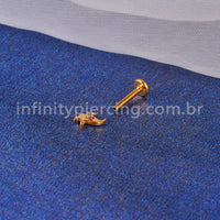 Piercing Labret Titânio Fantasma