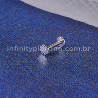 Piercing Labret Flor Aço Cirúrgico Rosca Interna