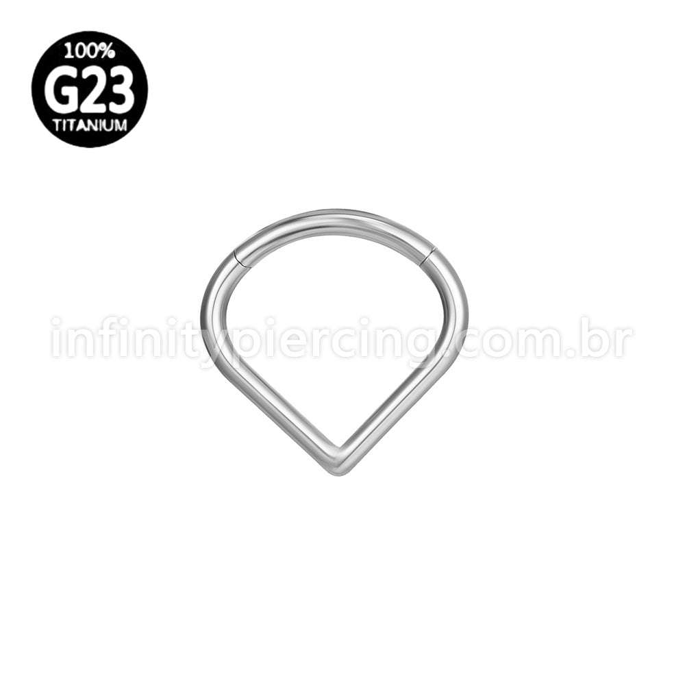 Piercing Argola Gota Titânio Segmento Articulado