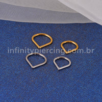 Piercing Argola Gota Titânio Segmento Articulado