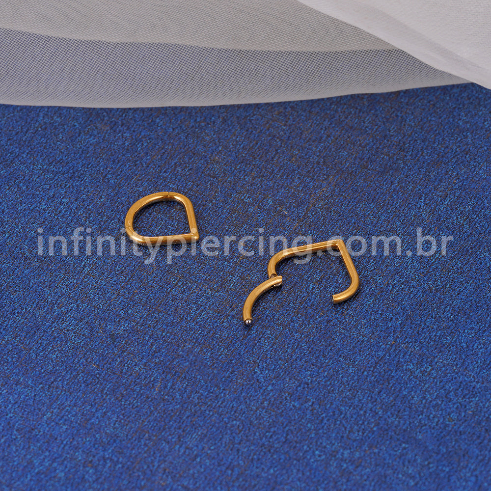 Piercing Argola Gota Titânio Segmento Articulado