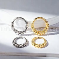 Piercing Argola Titânio Com Detalhe Torcido